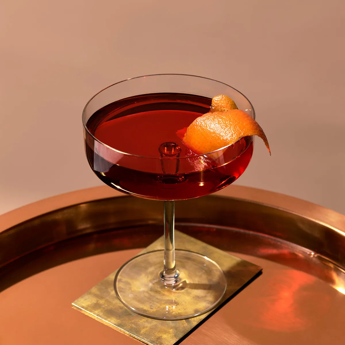 Basil Hayden bourbon Boulevardier cocktail