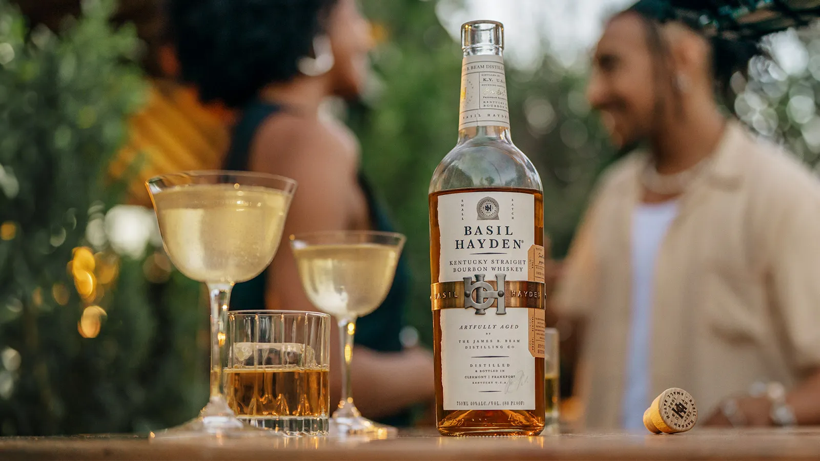 Group of friends enjoying Basil Hayden bourbon